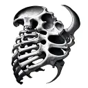 Vertebra tattoo design idea