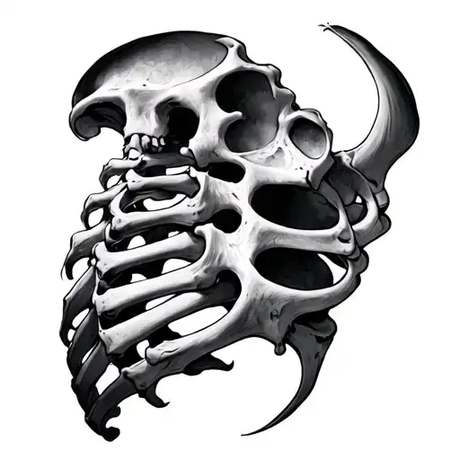 Vertebra tattoo design idea