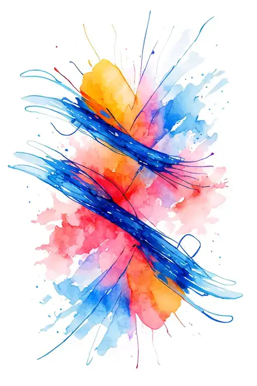 Abstract. painting lines, ways tattoo design idea