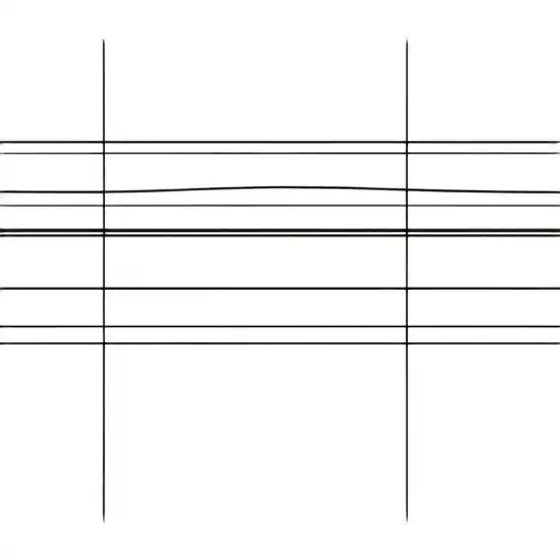 a very fine tuning fork (fineline) without shading / 2 long rods and a clear horizontal fracture at 2/3, line 0.3 mm, l tattoo design idea