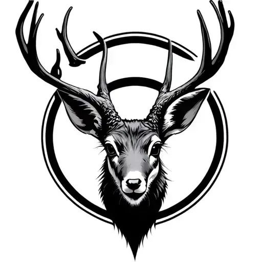 ufo picking up jackalope tattoo design idea