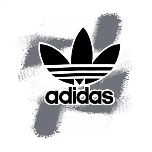 word adidas logo tattoo design idea