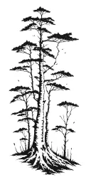 forrest scene tattoo design idea