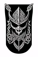 coverup Celtic knight tattoo design idea