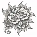 hate love tattoo design idea