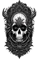 gothic mandala design incorporating elements tattoo design idea