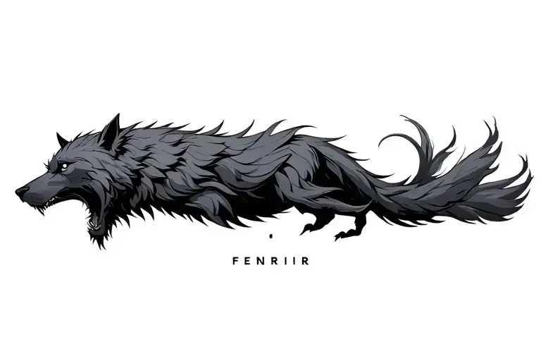 Fenrir tattoo design idea