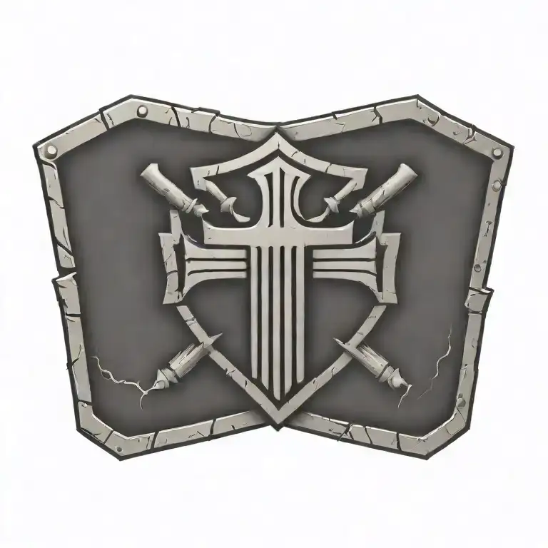 harley davidson bar and shield templar cross tattoo design idea