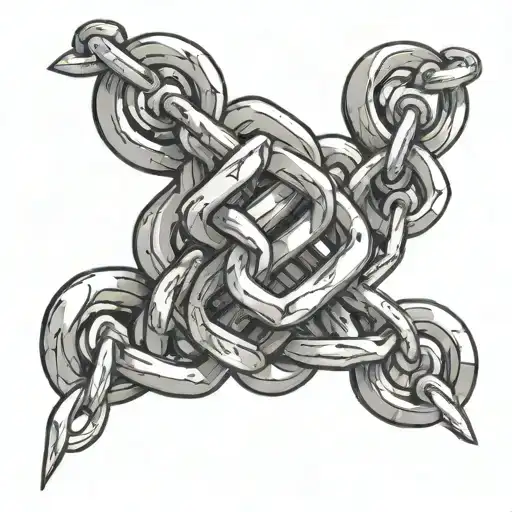 chain link tattoo design idea