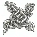 chain link tattoo design idea