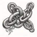 chain link tattoo design idea