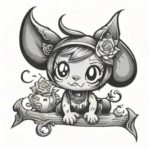 Kuromi tattoo design idea