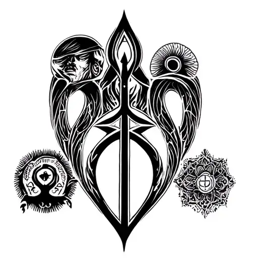 Symbols of Brotherhood 5 brothers tattoo design idea