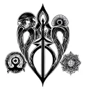 Symbols of Brotherhood 5 brothers tattoo design idea