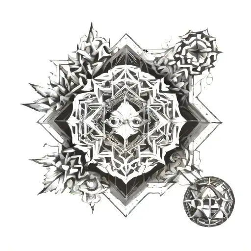 heaven vs hell tattoo design idea