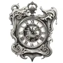 melting clock salvador dali style tattoo tattoo design idea