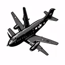 Airplane Silhouette tattoo design idea