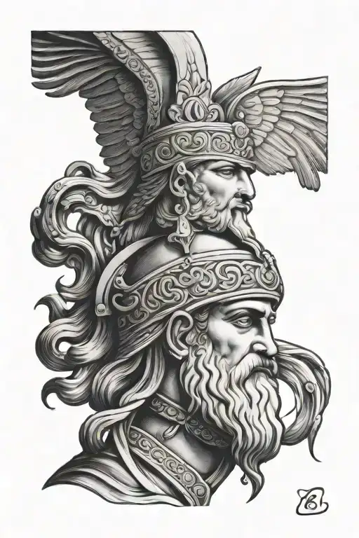 Cyrus the great ancient persia tattoo design idea