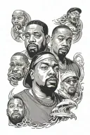 Hip hop culture ice cube 2pac dr dre tattoo design idea