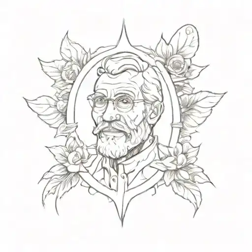 dad memorial tattoo design idea