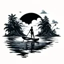 Paddleboard tattoo design idea