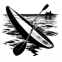 Paddleboard tattoo design idea