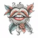 lips tattoo design idea