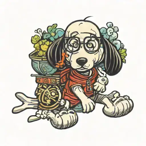 snoopy tattoo design idea