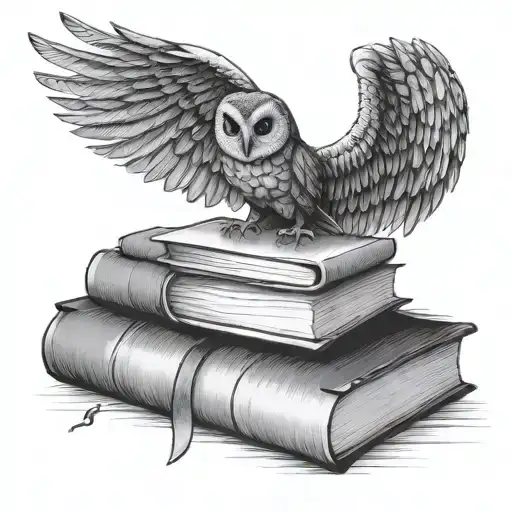 Books, Bibliophile, Semicolon, loner, wings, candle, owl  tattoo design idea