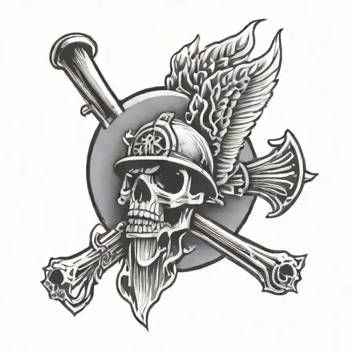 Detroit fire tattoo design idea