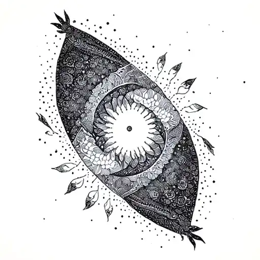 Spiritual four elements tattoo design idea