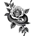 python roses leg sleeve design tattoo design idea