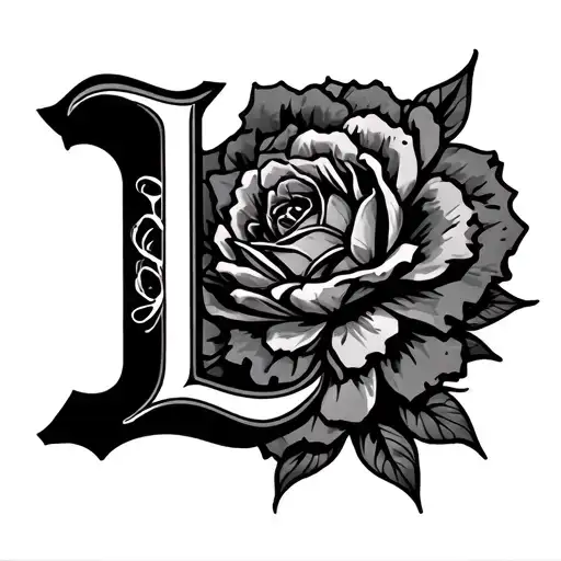 Double L tattoo design idea