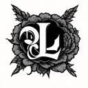 Double L tattoo design idea