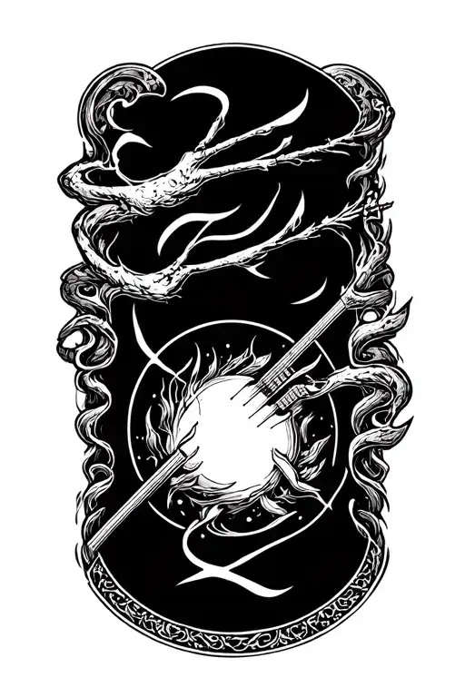 Sleep token band logo tattoo design idea