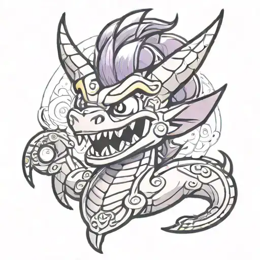girly Spyro tattoo design idea