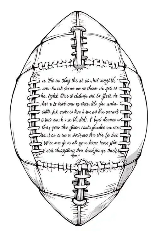 football with bible verse tattoo design idea