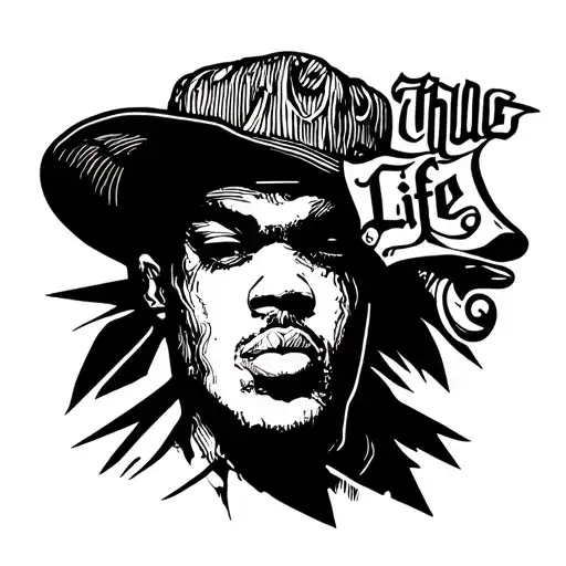 Thug Life tattoo design idea