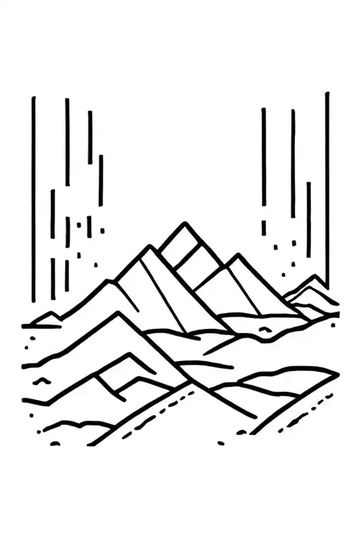 monument valley Arizona mountains tattoo design idea