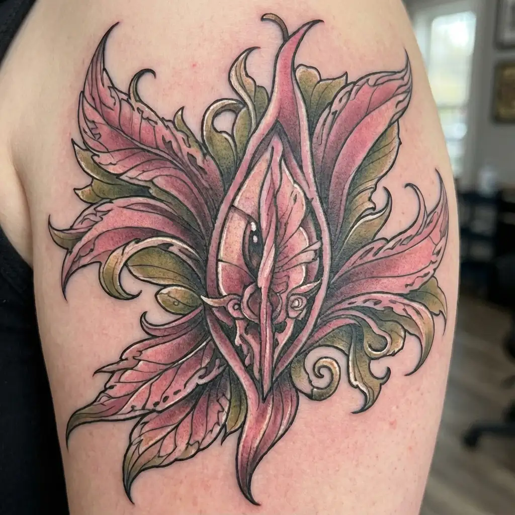 pink vulva with prominent clit design tattoo tattoo design idea