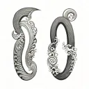 Filler Wave Patterns tattoo design idea