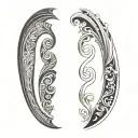 Filler Wave Patterns tattoo design idea