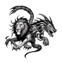 Zodiac Lion and Scorpion Mortal Kombat tattoo design idea
