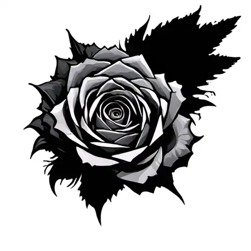 simple chaos and order tattoo design idea