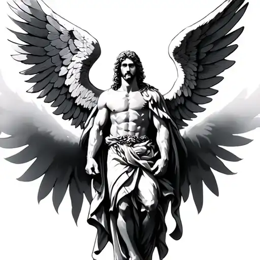 Archangel Michael Wings tattoo design idea
