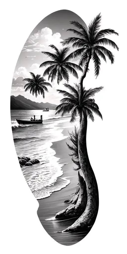beach and travel tattoo tattoo design idea