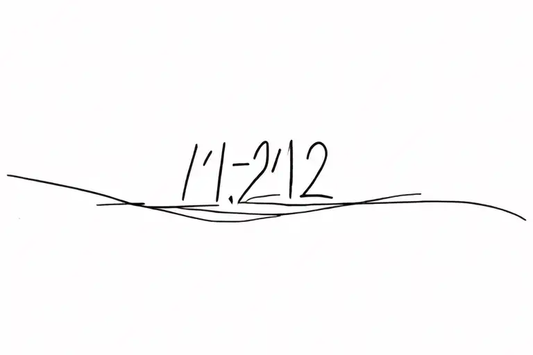 11:12 tattoo design idea