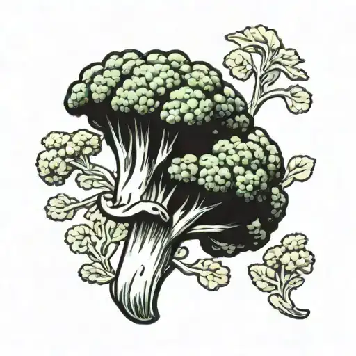 broccoli tattoo design idea