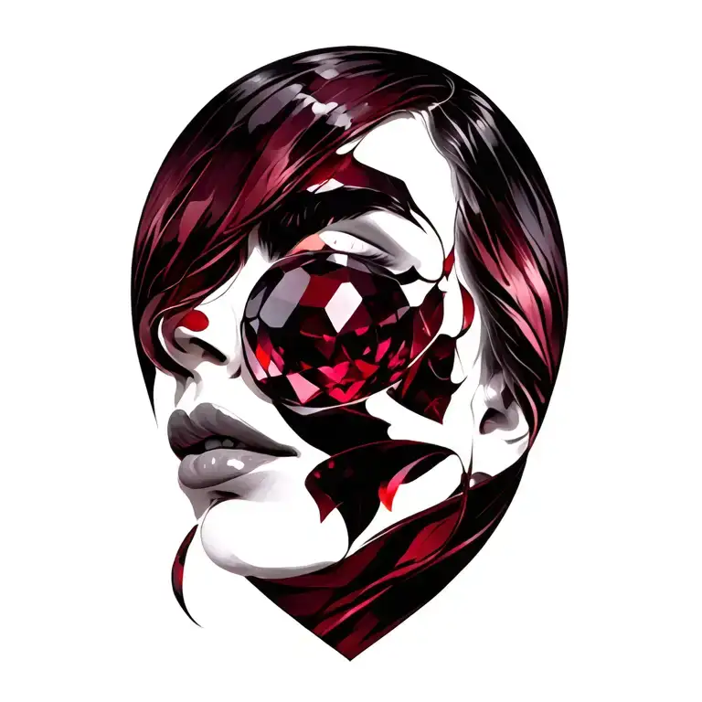 Garnet tattoo design idea