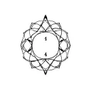 number 17 chakra symbols tattoo design idea